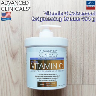 Advanced Clinicals® Vitamin C Advanced Brightening Cream 454 g ครีมบำรุงผิว วิตามินซี