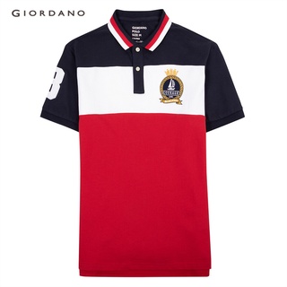 GIORDANO เสื้อโปโลผู้ชาย แขนสั้น - Mens UNION JACK Polo 01010322