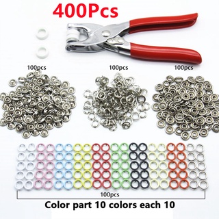 400Pcs หนา Snap Fasteners ชุดโลหะทองแดงห้า Claw BUCKLE ชุดมือความดันคีมเครื่องมือ DIY เย็บปุ่มชุด