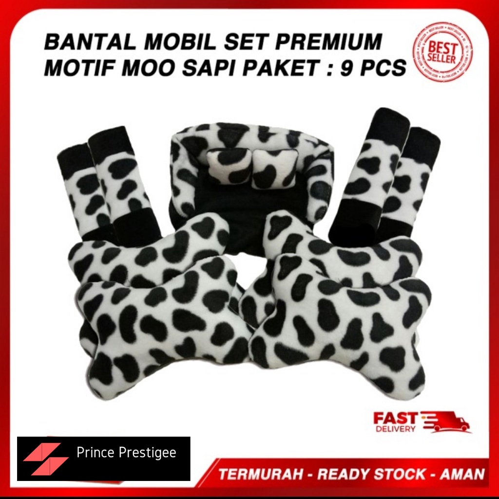 MOO SAPI เบาะรองนั่งรถยนต์ / หมอนรองคอ TOTOL SAPI ชุด 9 ชิ้น