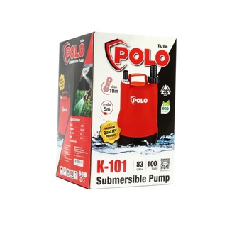 POLO ปั๊มจุ่ม ปั๊มแช่ ไดโว่ รุ่น K-101 กำลังไฟมอเตอร์ 100 วัตต์ แรงดันไฟ 220 โวลต์