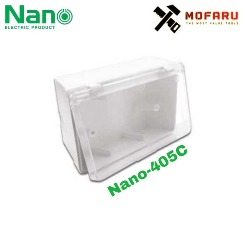 บล็อกลอยกันน้ำ รุ่นเก่า-ใหม่ 2"x4" แนวนอนฝาใส Nano-405C