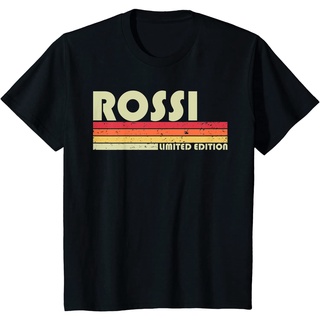 T-shirt  Rossi เสื้อยืดลําลอง แขนสั้น พิมพ์ลาย Surname 80s 90s สไตล์วินเทจ แฟชั่นเรโทรS-5XL