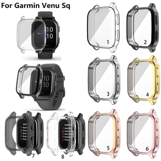 เคส TPU แบบบาง สําหรับ Garmin Venu Sq 2 นิ่ม ป้องกันรอยขีดข่วน ป้องกันหน้าจอ เปลือกใส และชุบ เคสป้องกัน