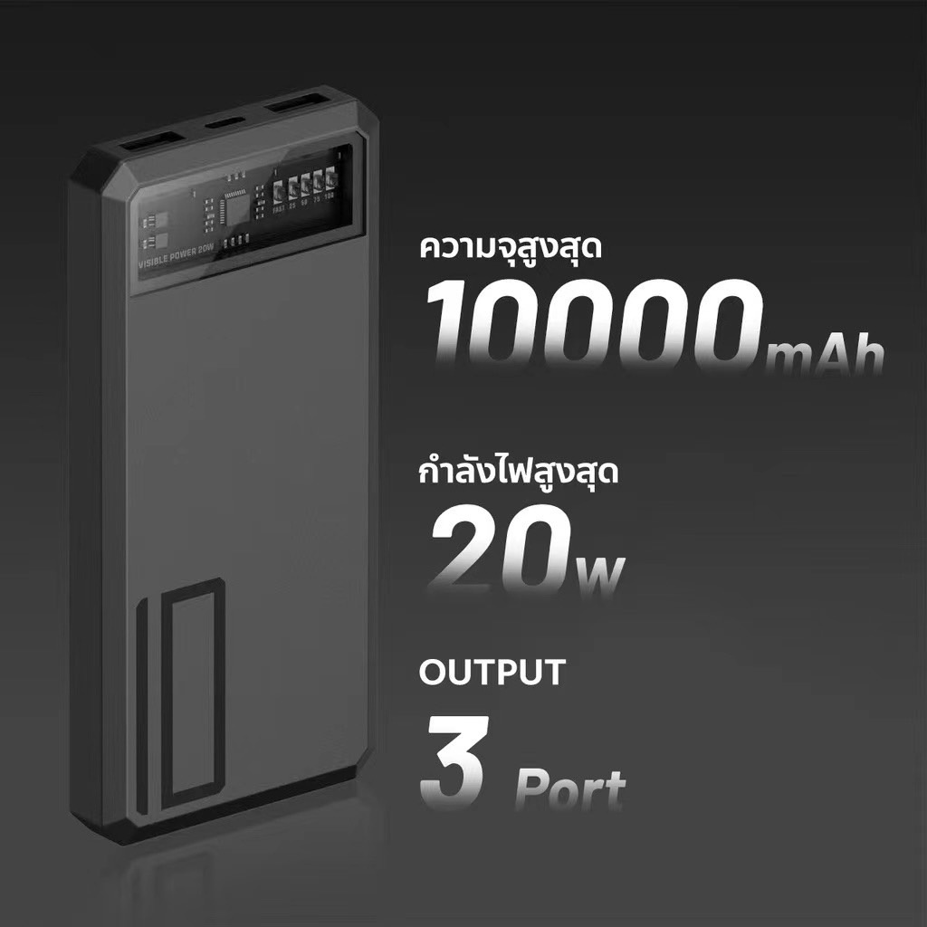 SY SYเพาเวอร์แบงค์ power bank 100000 mAh Eloop E53