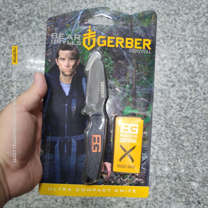 [Genuine] มีดใบตาย/มีดห้อยคอ GERBER BEAR GRYLLS ULTRA COMPACT FIXED BLADE ของใหม่ ของแท้