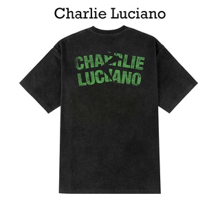 [100% Cotton]Charlie Luciano เสื้อยืดคอกลม แขนสั้น พิมพ์ลายตัวอักษร ทรงหลวม แฟชั่นฤดูร้อน สําหรับผู้ชาย และผู้หญิง