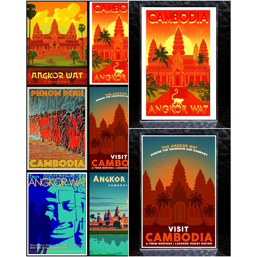 แม่เหล็กติดตู้เย็น กัมพูชา อะครีลิค 2×3 นิ้ว Souvenir
