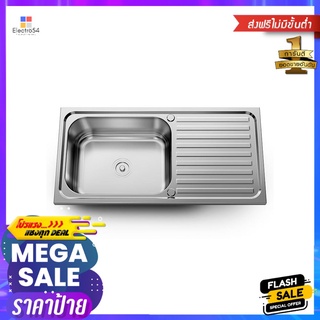 ซิงค์ฝัง 1หลุม 1ที่พัก LTP AST10050(S) สเตนเลสBUILT-IN SINK LTP AST10050(S) 1B1D STAINLESS STEEL