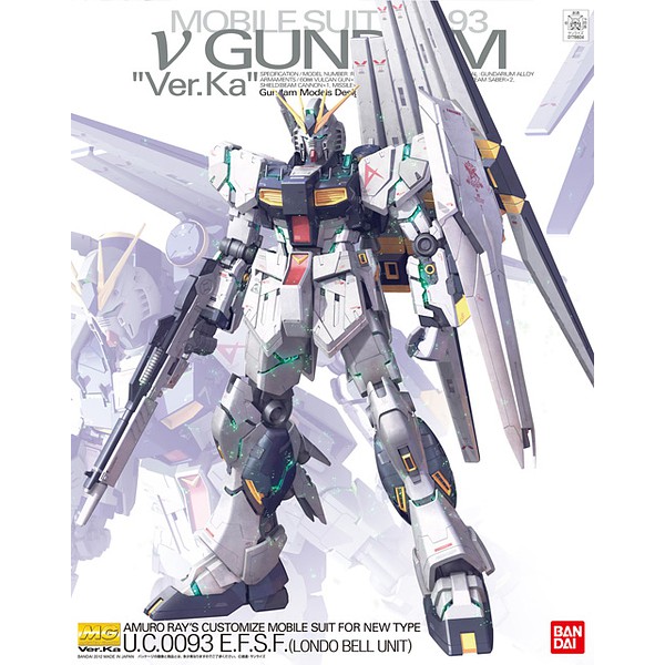 BANDAI 1/100 MG NU GUNDAM VER.KA
