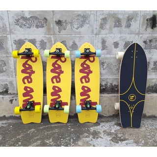 พร้อมส่ง เซิร์ฟสเก็ต rareant surfskate 2.0 cx4 32" ลาย rareantเหลือง