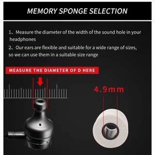 QKZ Earphone Memory Foam Tips จุกโฟม ใส่สบาย ไม่เจ็บหู ป้องกันเสียงรบกวนภายนอก การันตีของแท้ 100%