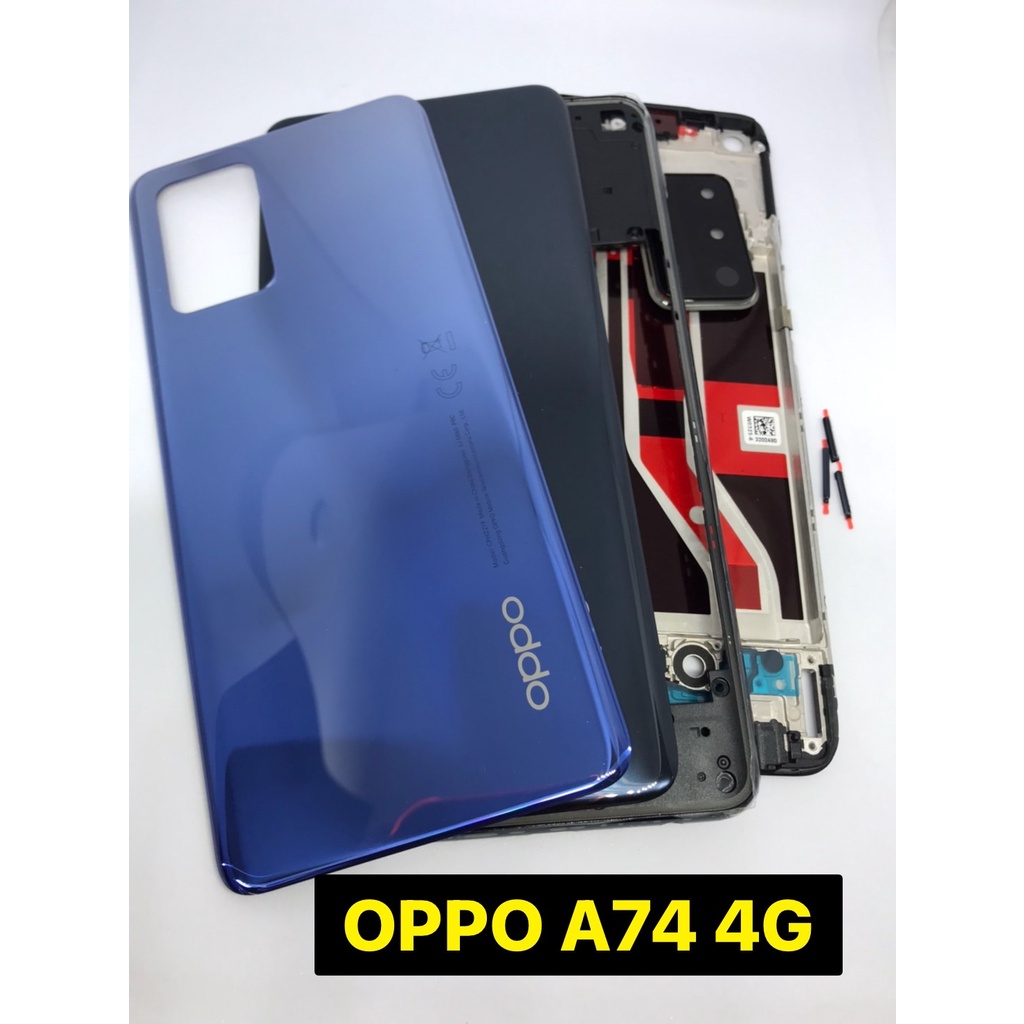 อะไหล่บอดี้ OPPO A74 4G แกนกลาง+ฝาหลัง+เลนกล้อง