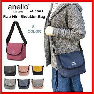  กระเป๋าคาดอก Anello แท้100% Flap Mini Sholder Bag กระเป๋าสะพายข้าง กระเป๋าคาดอ กระเป๋าคาดอกผู้ชาย  กระเป๋าคาดอกผู้หญิง