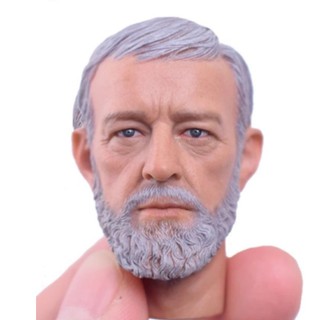 1 / 6 Scale Head Sculpt Carved Obi - Wan Male โมเดล Pvc ของเล่นสําหรับเด็ก