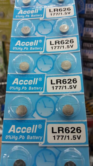 ถ่านกระดุม Accell LR626 (177,377) 1.5V