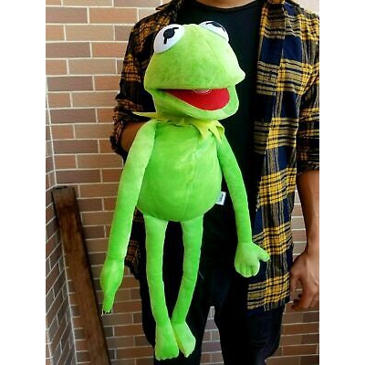 ตุ๊กตาหุ่นมือ Kermit the Frog แบบนิ่ม ขนาด 60 ซม. ของเล่นสําหรับเด็ก