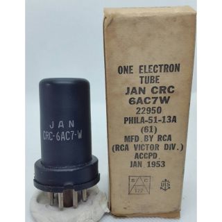 98#  JAN CRC 6AC7 W RCA Pentode   RF/IF-Stage  TEST