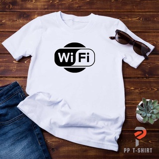 เสื้อยืด WiFi เนื้อผ้าCotton comb No.30 ดีที่สุดของ Cotton ใส่สบาย สกรีนใหม่ทุกตัว