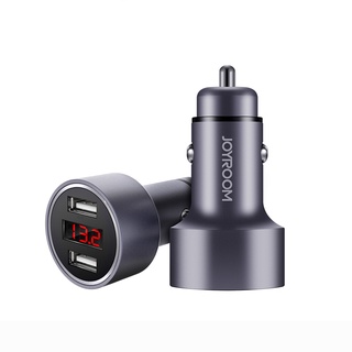 คาร์ชาร์จ  ที่ชาร์จในรถจอยรูม รุ่น CA-28 ชาร์จเร็ว USB 2 พอร์ต Output 2A/A 100-240v Car charger JOYROOM