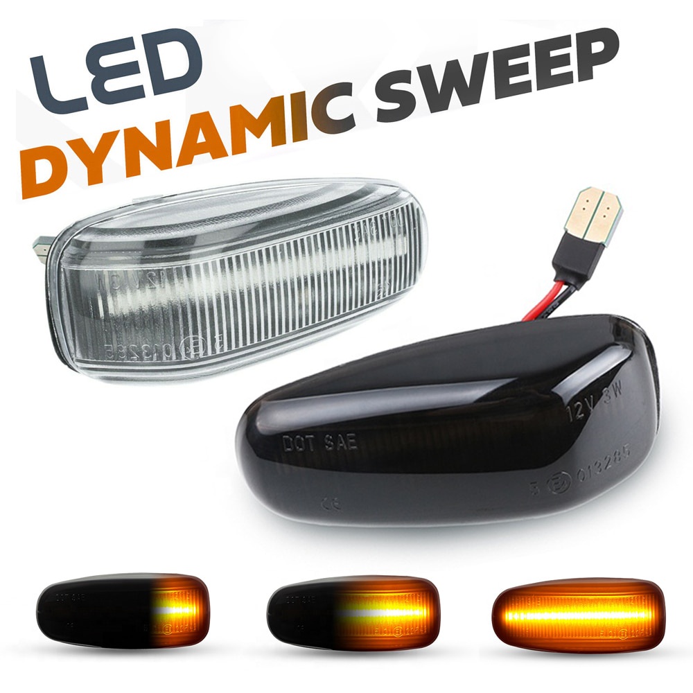 2 ชิ้น LED ด้านข้างไฟเลี้ยวสัญญาณ Repeater ไฟสําหรับ Mercedes Benz Vito W638 W210 Vario W670 Vaneo W