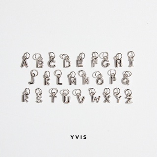 YVIS silver petite alphabet pendant (เฉพาะจี้)