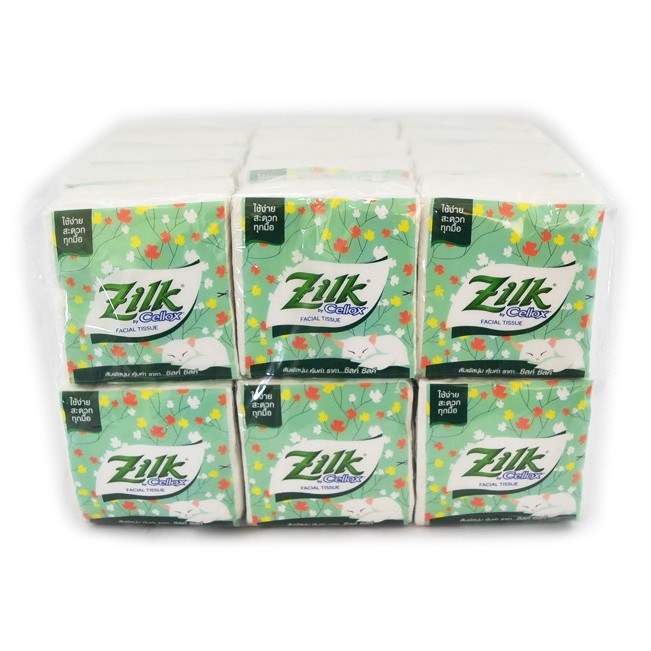 กระดาษทิชชูซิลค์​ Zilk Cellox ป๊อบอัพ บาย เซลล็อกซ์ 50 แผ่น [แพ็ค 30 ห่อ]