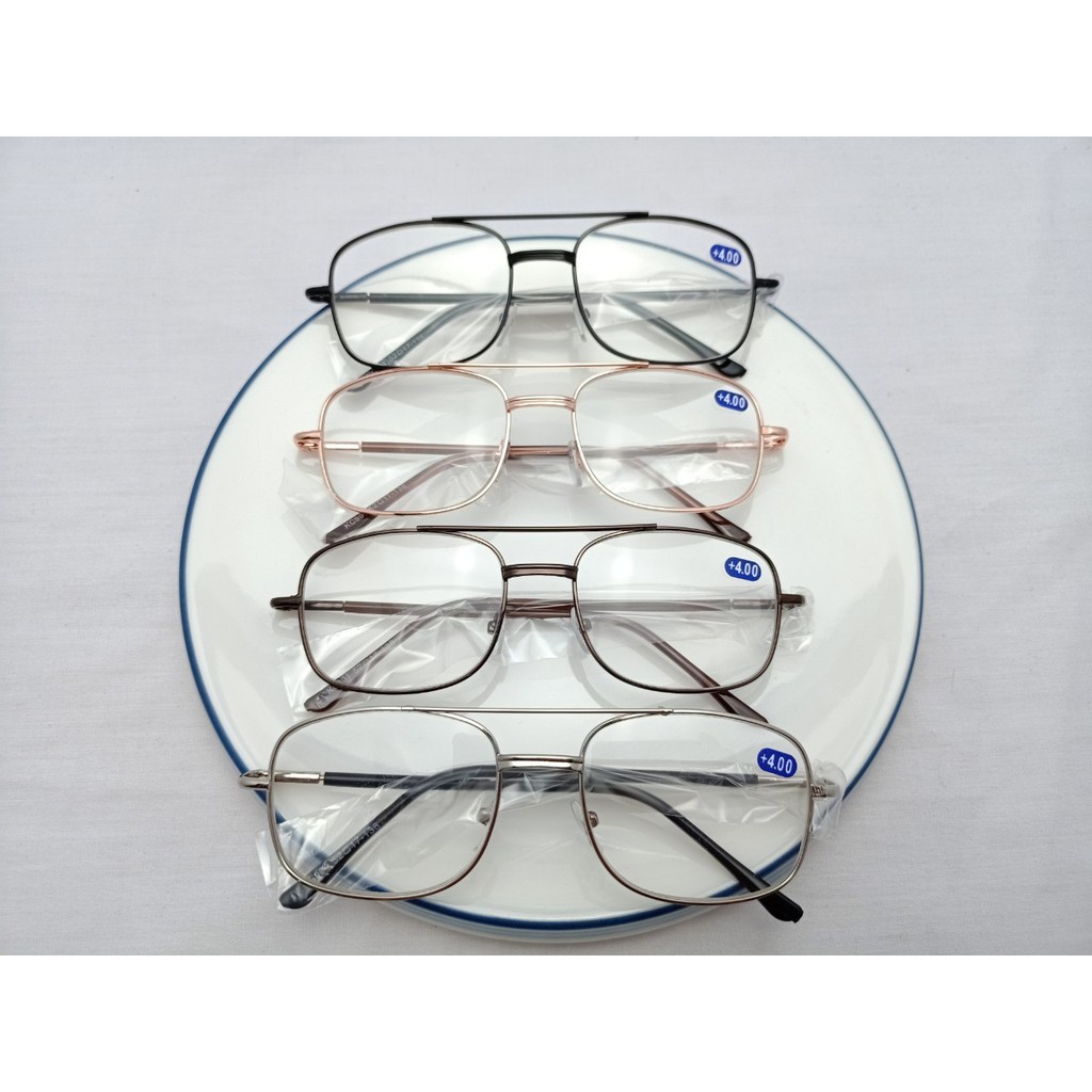 Frames & Glasses 59 บาท แว่นสายตายาว แว่นตากรอบโลหะ ขาสปริง น้ำหนักเบา  ใส่สบาย N.901 Fashion Accessories