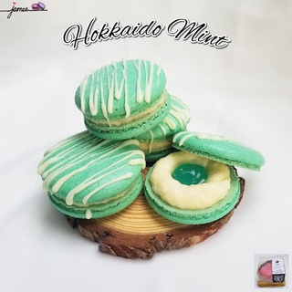 Macarons Hokkaido Mint🍼🍃ไม่มีขั้นต่ำ อัลมอนด์นำเข้า มาการองฮอกไกโดมิ้นต์ Homemade