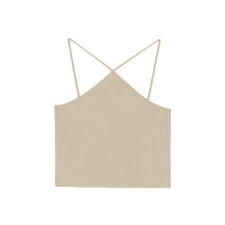 PAING เสื้อสายเดี่ยว ทรงสั้น รุ่น Basic Tank 009 (Beige Color)