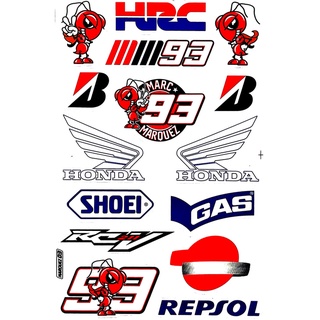 HONDA RACING SHOEI สติ๊กเกอร์ติดรถ สติ๊กเกอร์ Racing สติ๊กเกอร์แต่งรถมอเตอร์ไซค์ สติ๊กเกอร์หมวกันน็อค สติ๊กเกอร์ขายดี