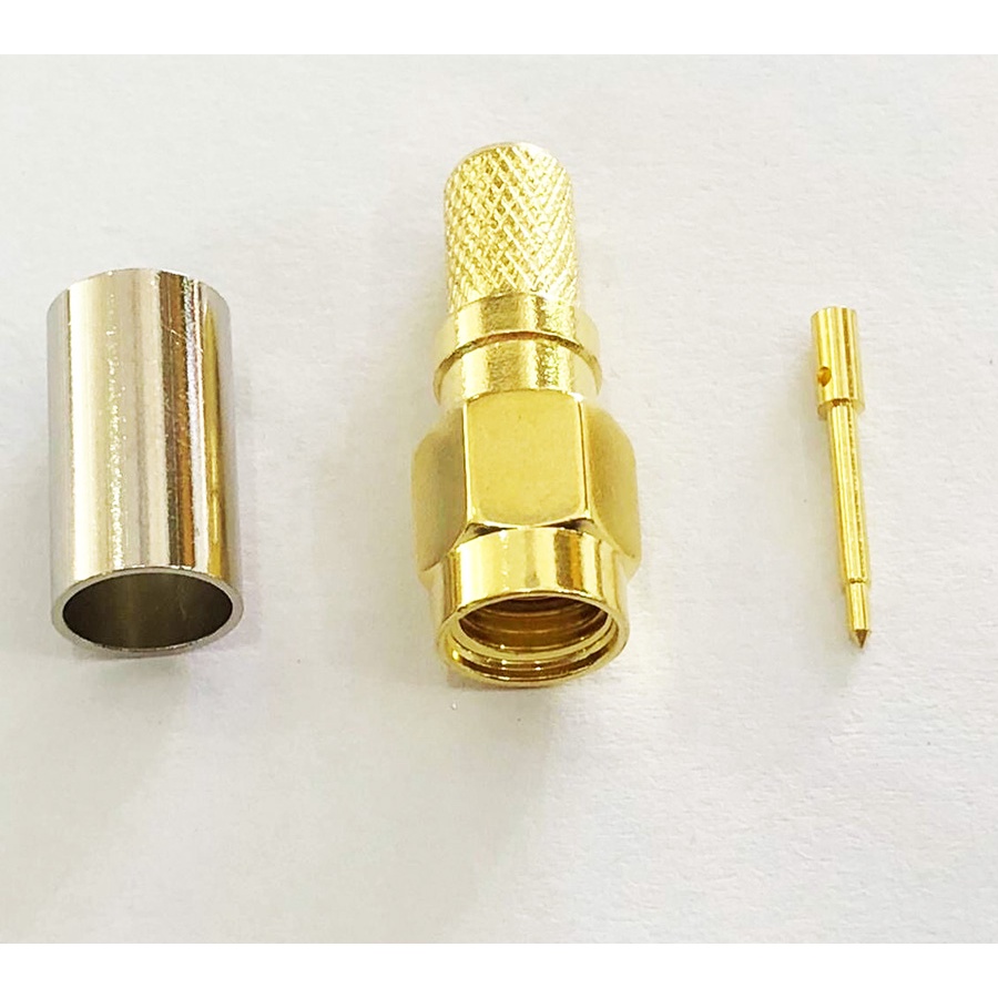 1PC SMA ปลั๊กชาย Crimp สําหรับ RG8X RG-8X LMR240 Coaxial Coax Cable ขั้วต่อตรง