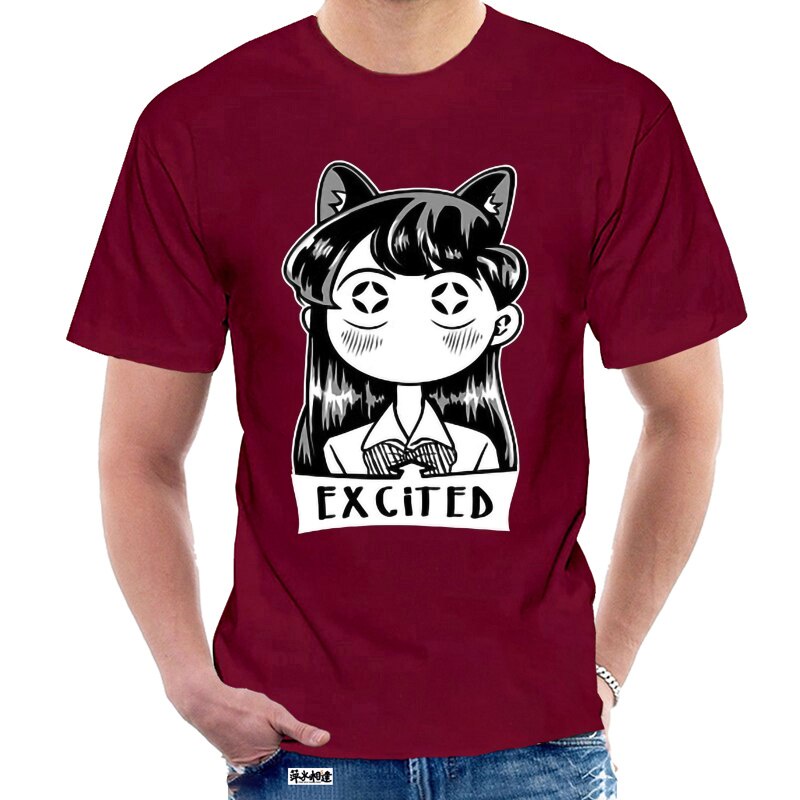 Miss Komi Excited Tshirt มังงะ Komi San Komisan Shouko การสื่อสารอะนิเมะการ์ตูน Komi