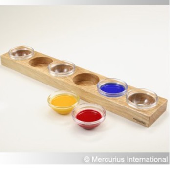 Wooden Holder & 6 pieces Paint Jar without Lid