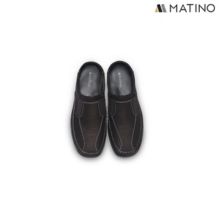 MATINO SHOES รองเท้าชายเปิดส้นหนังแท้ รุ่น MC S 1501BLACK BROWN TORO img 2