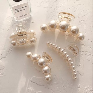 ฺกิ๊บผม กิ๊บหนีบผม กิ๊บติดผม ไข่มุก Big Pearls Acrylic Hair Claw Clips Woman Hair Accessories