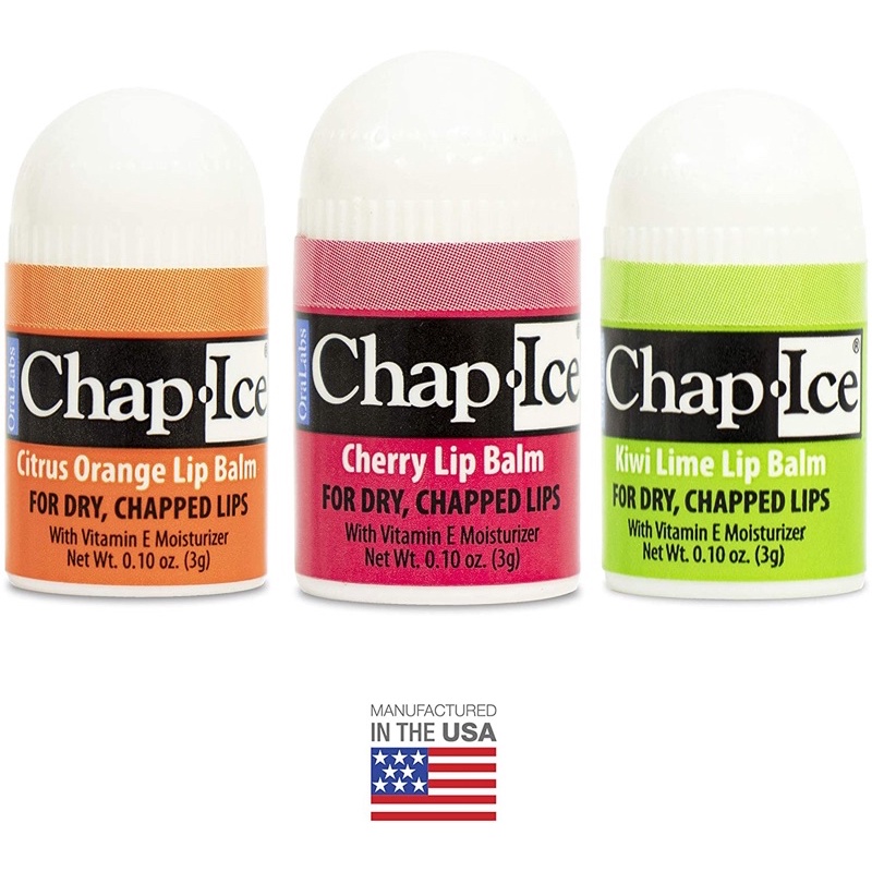 ✅พร้อมส่ง ✅แท้ ลิปบาล์ม มี6กลิ่น ลิปมัน Chap-Ice mini lip balms 🇺🇸 made in USA ไซส์มินิ ขนาดพกพาง่าย