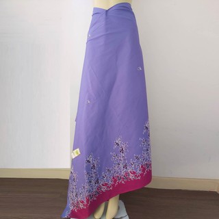 KunsA ผ้าบาติก (ผ้าปาเต๊ะ) BATIK ผ้าพันอินโด ผ้าบาติกอินโดนีเซีย MRR289-Violet