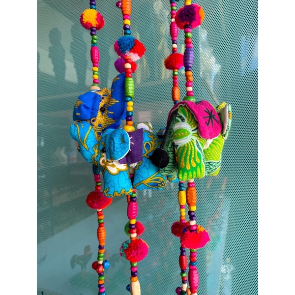 โมบาย โมบายห้อยหน้าต่าง โมบายลม Thai souvenirs โมบายแขวน  ตุ๊กตาช้างน่ารัก โมบายน่ารัก โมบายแขวนประตู สายยาว 1 เมตร