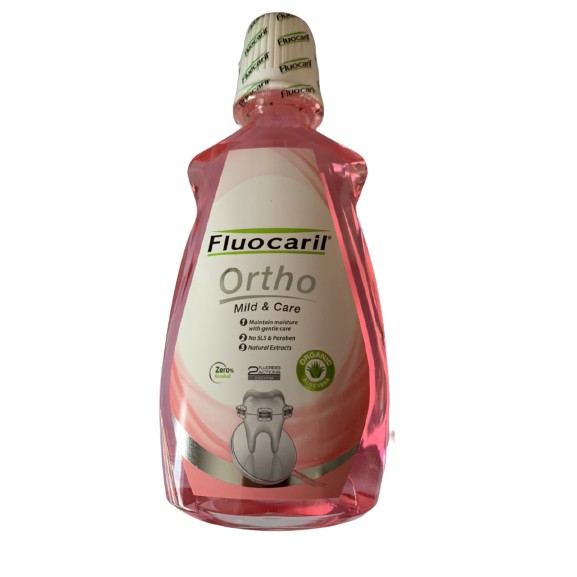 🌈ฟลูโอคารีล Ortho สีฟ้า สีชมพู ยาสีฟัน น้ำยาบ้วนปาก เพื่อคนจัดฟันโดยเฉพาะ