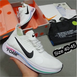 Nike Zoom Vaporfly off-white โรงงานผลิตไม่ผ่านQC