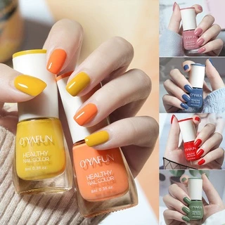 OYAFUN 8ML(1-40) สีทาเล็บ ยาทาเล็บ สีทาเล็บลอกได้ กลิ่นหอม สีทาเล็บเจล ไม่ต้องอบ แห้งเร็ว ปกป้องเล็บ