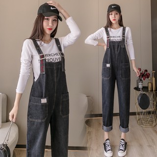 QUILLA ชุดเอี๊ยมยีนส์สไตล์กางเกงขายาว  Denim Jumpsuit Sling Jeans พร้อมส่ง