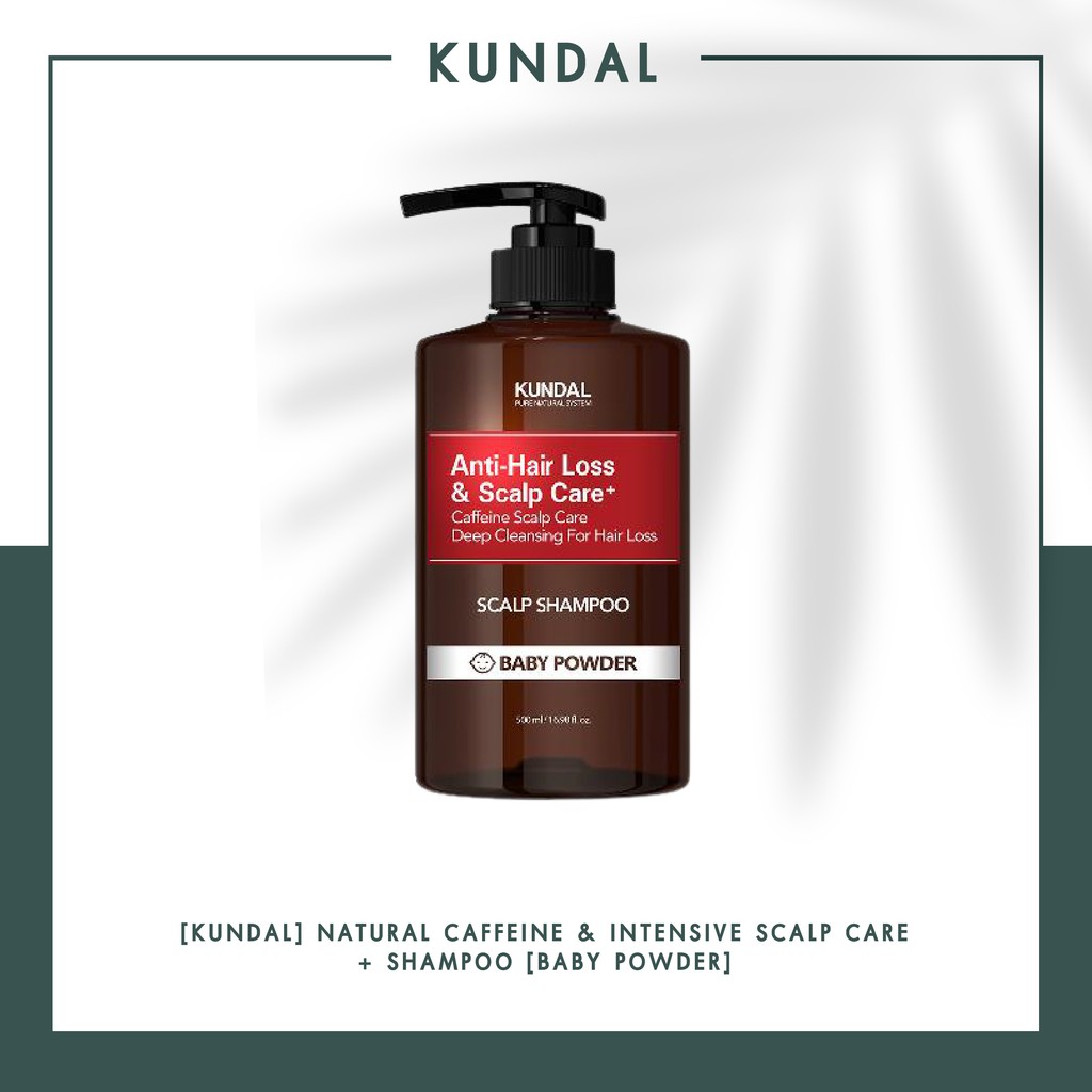 [KUNDAL] AntiHair Loss & Scalp Care+ Shampoo 500ml / คาเฟอีนสคัลพ์แคร์