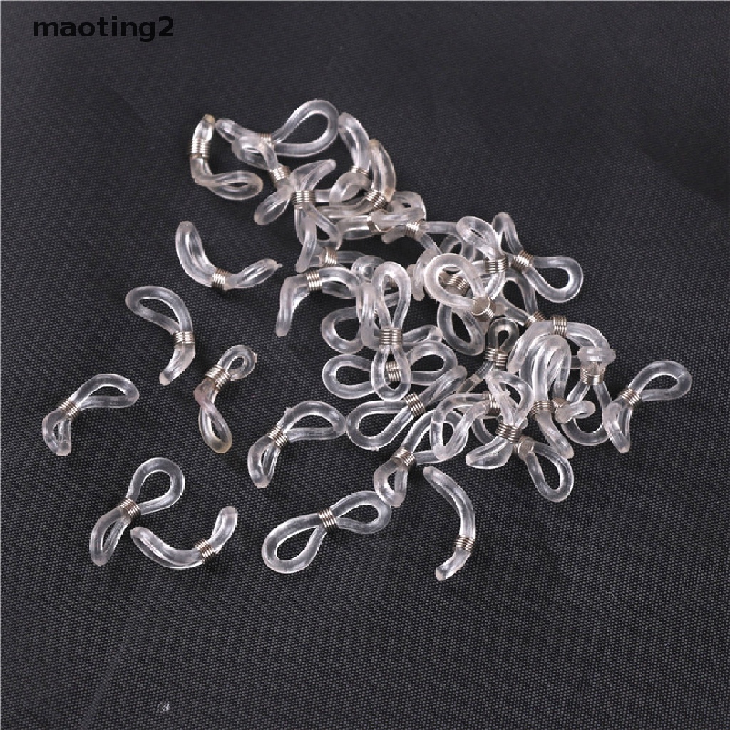 maoting 40pcs Chain Strap Holders Rubber Loop Ends Clear Eye Glasses ...
