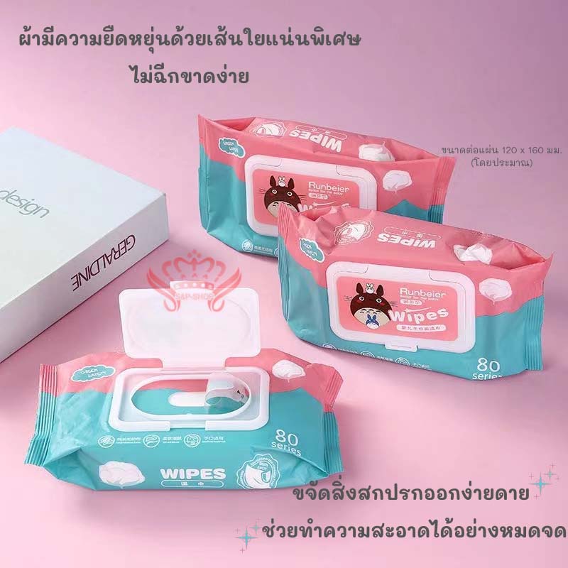 ลูกค้าใหม่ 1 บ. ทิชชู่เปียกคุณภาพสูง พร้อมส่ง ราคาถูก Baby Wipes น้ำเต็มๆ แผ่น D701 D71 D705