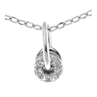 Aevari White Moon Dust Necklace Sterling Silver 925 with White Sapphire and Rhodium Plated