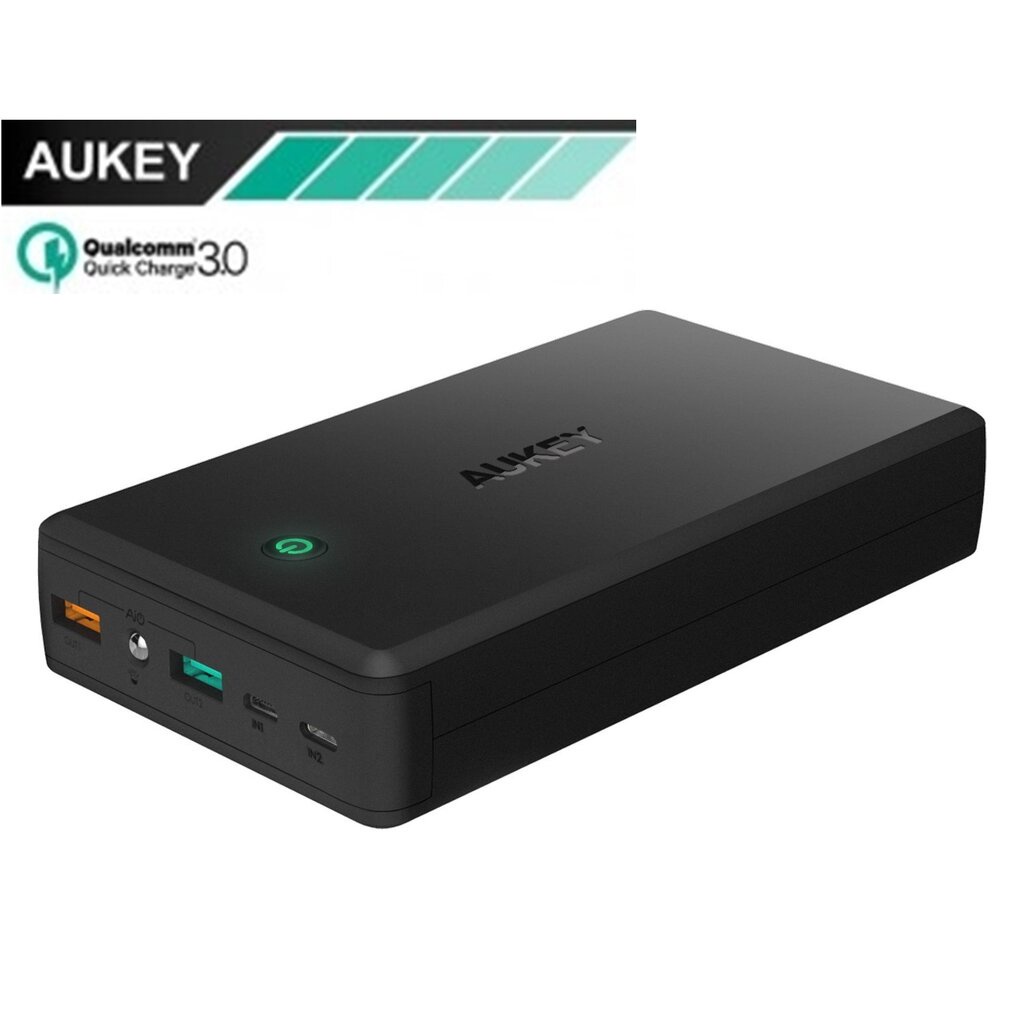 Aukey Portable PowerBank PowerAll Quick Charge 3.0 (QC 3.0 + QC 2.0) 30000 mAh + แถมสาย Aukey USB Ty