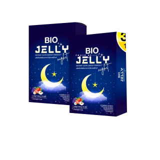 ส่งฟรี ไบโอเจลลี่นอนหลับ BIO JELLY NIGHT ไบโอเจลลี่นอนหลับ นอนหลับ ไม่มีตื่น 1แถม1 10ซอง x 15กรัม by Khunchan