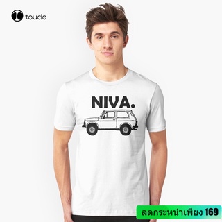 Oity4123tr Lada Niva เสื้อยืดแขนสั้น ผ้าฝ้าย ลายรถออฟโร้ด 4X4 สําหรับผู้ชาย